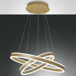 Fabas Luce 3743-45-225 LED Pendelleuchte Palau 2 Ringe gold 3000K