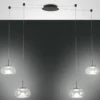 Fabas Luce 3755-49-241 LED Pendelleuchte Brena 4-flammig transparent 3 Step Dim