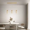 Fabas Luce 3768-48-365 LED Pendelleuchte Lapo 3-flammig in Linie cognac 3000K