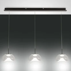 Fabas Luce 3755-48-241 LED Pendelleuchte Brena 3-flammig in Linie transparent 3 Step Dim