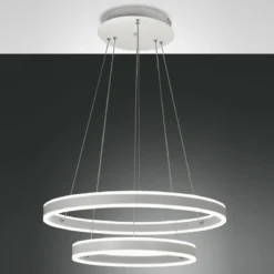 Fabas Luce 3743-45-102 LED Pendelleuchte Palau 2 Ringe weiss 3000K