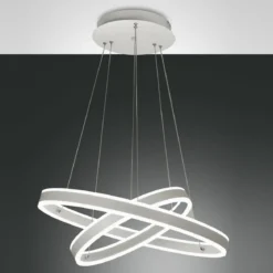 Fabas Luce 3743-45-102 LED Pendelleuchte Palau 2 Ringe weiss 3000K
