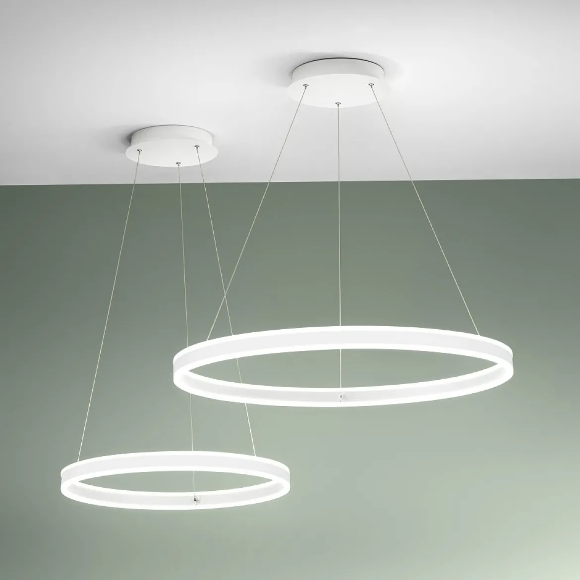 Fabas Luce 3743-40-102 LED Pendelleuchte Palau weiss 60cm
