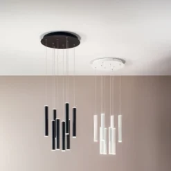 Fabas Luce 3685-47-102 LED Pendelleuchte Prado 8-flammig rund weiß