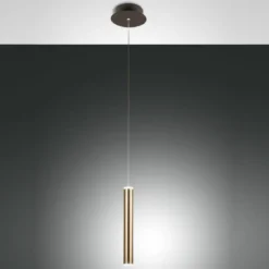 Fabas Luce 3685-40-209 LED Pendelleuchte Prado 1-flammig schwarz messing 16cm