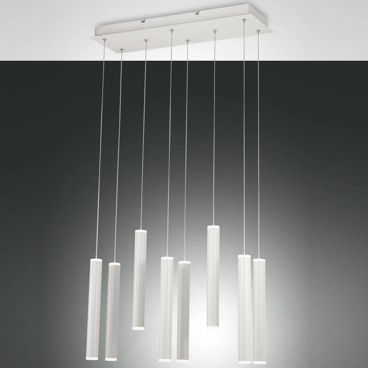 Fabas Luce 3685-46-102 LED Pendelleuchte Prado 8-flammig weiß