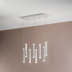Fabas Luce 3685-46-102 LED Pendelleuchte Prado 8-flammig weiß