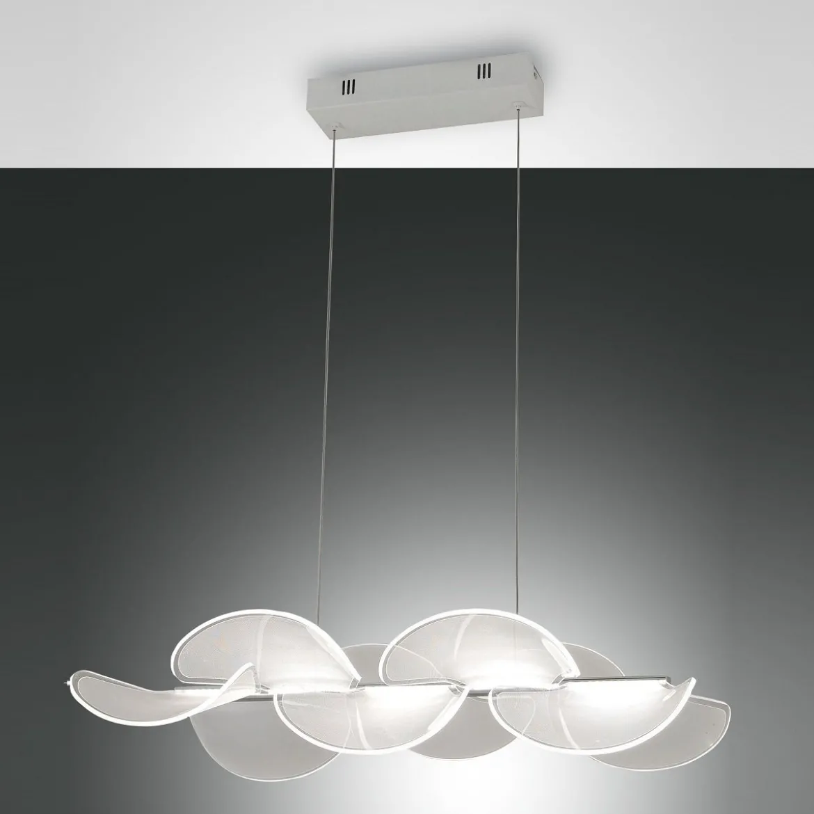 Fabas Luce 3626-46-102 LED Pendelleuchte Sylvie 58cm weiß dimmbar