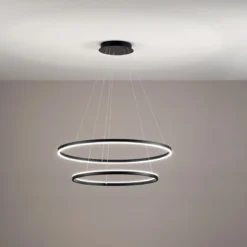 Fabas Luce 3508-48-101 LED Pendelleuchte Giotto 2-flammig 80cm schwarz