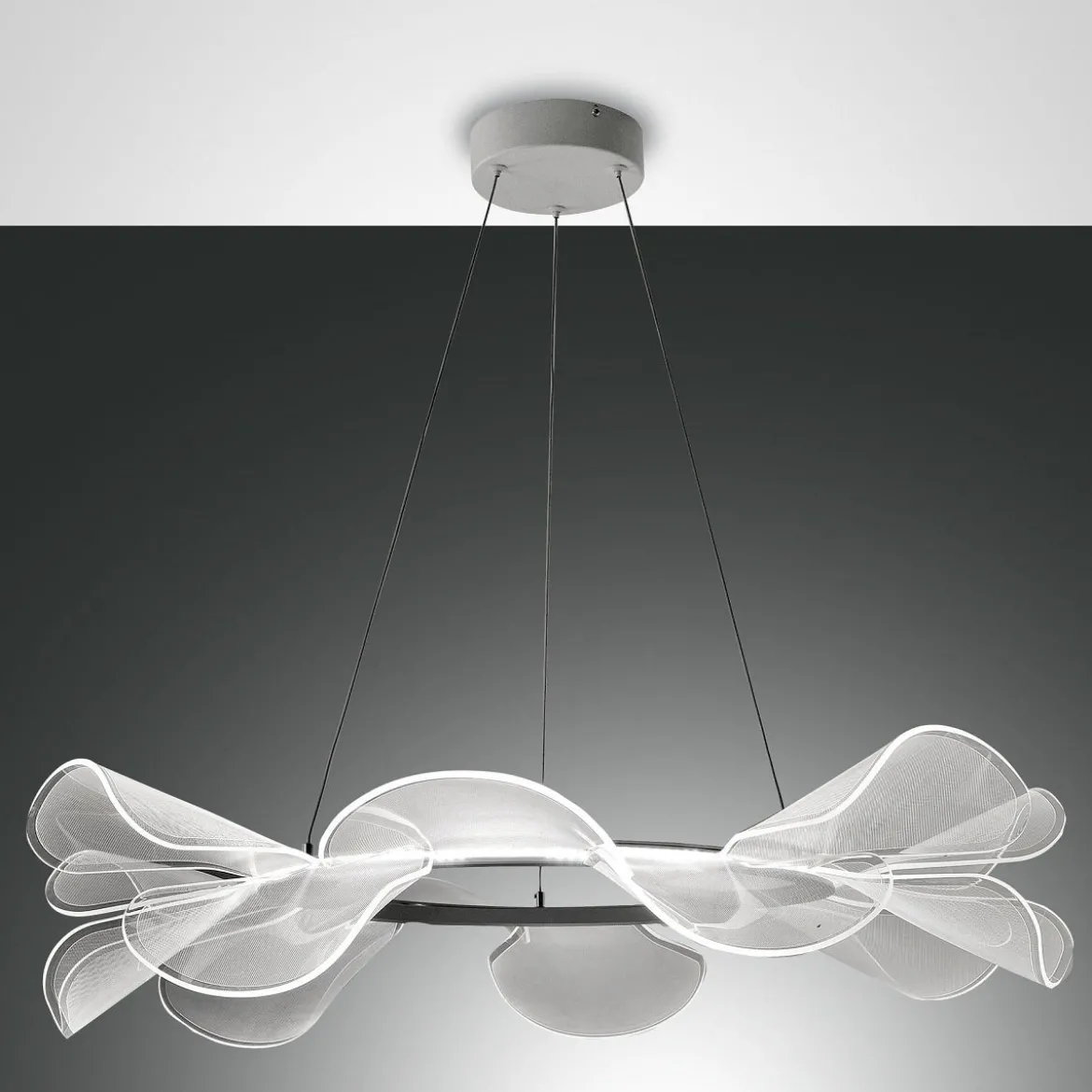 Fabas Luce 3626-45-102 LED Pendelleuchte Sylvie 72cm weiß dimmbar