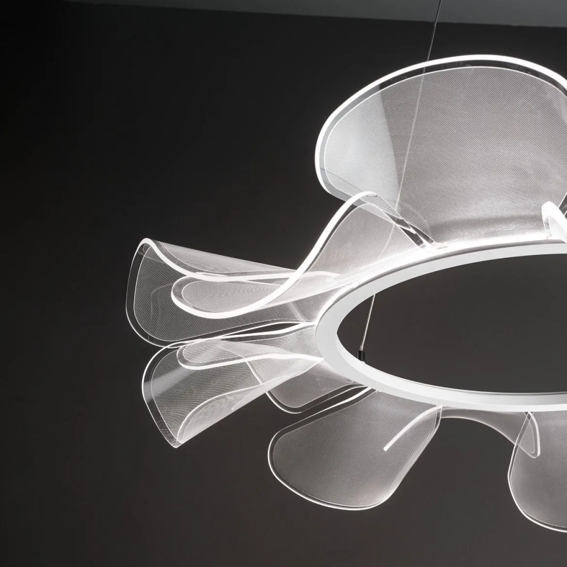 Fabas Luce 3626-45-102 LED Pendelleuchte Sylvie 72cm weiß dimmbar