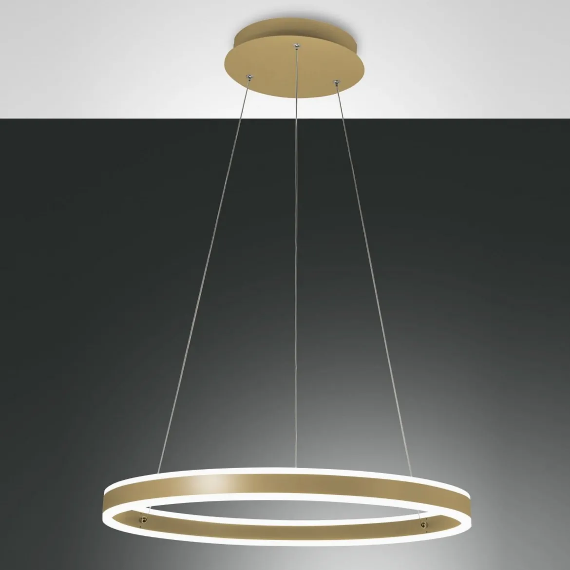 Fabas Luce 3743-40-225 LED Pendelleuchte Palau goldfarben 60cm