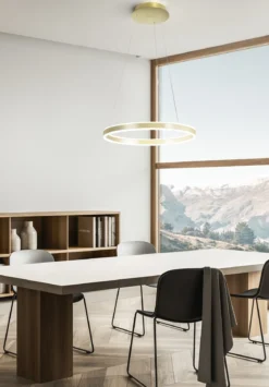 Fabas Luce 3743-40-225 LED Pendelleuchte Palau goldfarben 60cm
