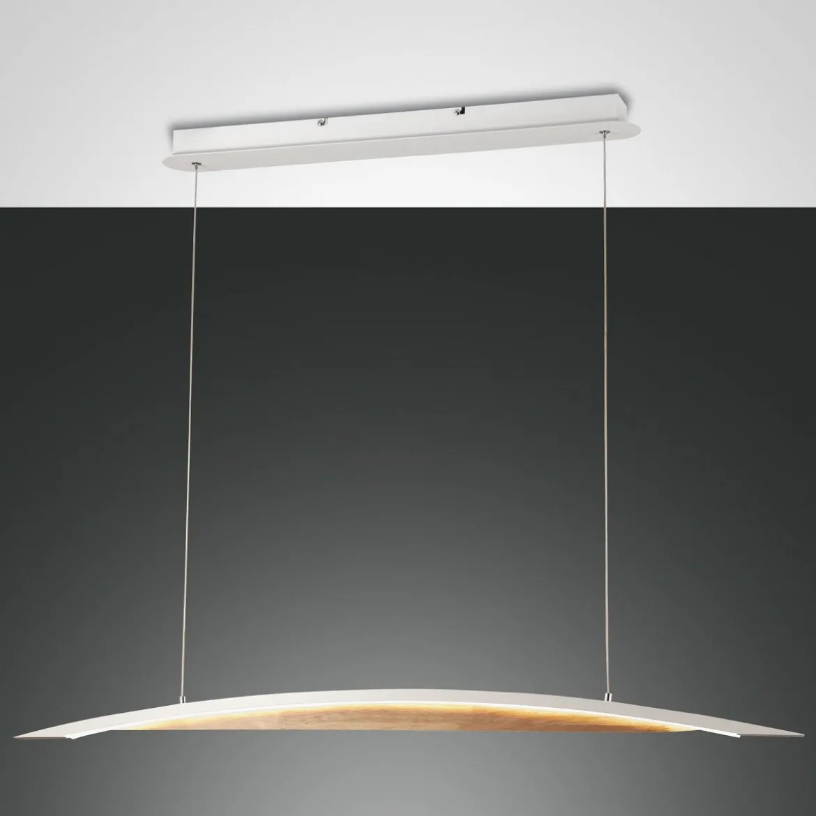 Fabas Luce 3697-40-102 LED Pendelleuchte Cordoba weiß holz 110cm
