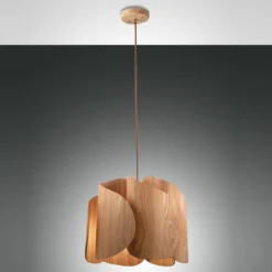 Fabas Luce 3672-40-132 LED Pendelleuchte Pevero eschenholz 42cm