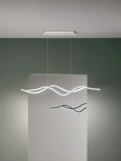 Fabas Luce 3666-45-102 LED Pendelleuchte Sinuo weiß 3-Step dimmbar