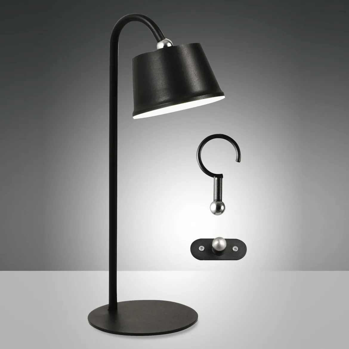 Fabas Luce 3742-71-101 LED Spot Akkuleuchten-Set Armanda schwarz dimmbar magnetisch