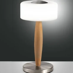 FABAS LUCE 3761-30-178 LED Tischleuchte Elea Nickel satiniert