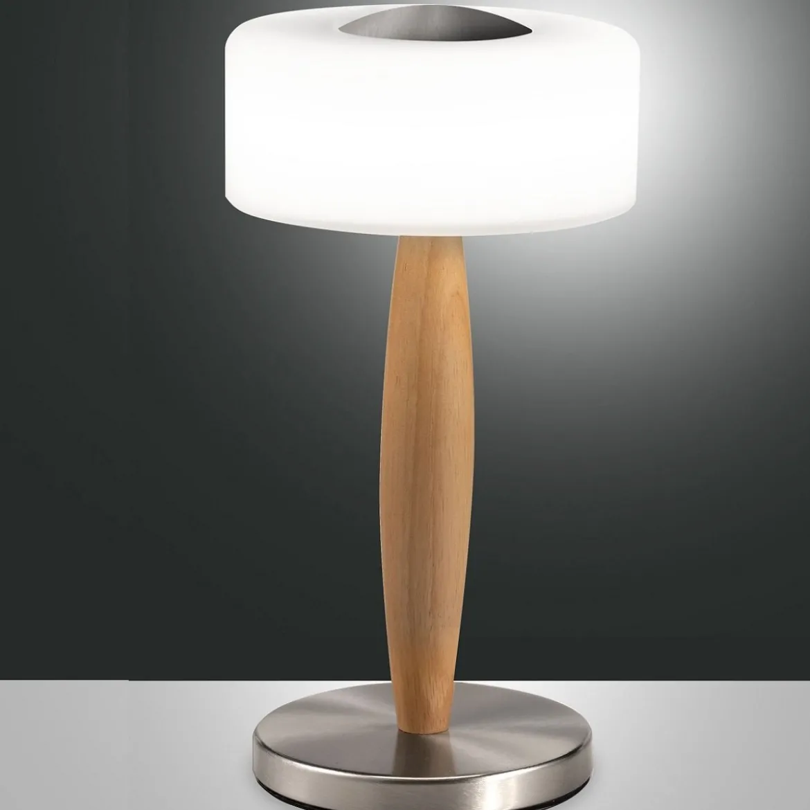 FABAS LUCE 3761-30-178 LED Tischleuchte Elea Nickel satiniert