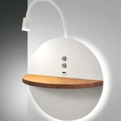 Fabas Luce 3717-20-102 LED Wandleuchte Dual weiss eiche dimmbar 3000K