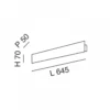 Fabas Luce 3559-22-102 LED Wandleuchte Lotus 645mm weiß 3000K