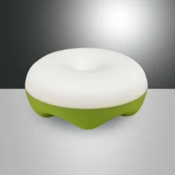 FABAS LUCE No. 3509-30-155 LED Akku Tischleuchte Bluma weiß grün 17 cm dimmbar