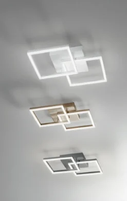 FABAS LUCE No. 3394-22-225 LED Deckenleuchte Bard 45x45 gold edelmatt dimmbar