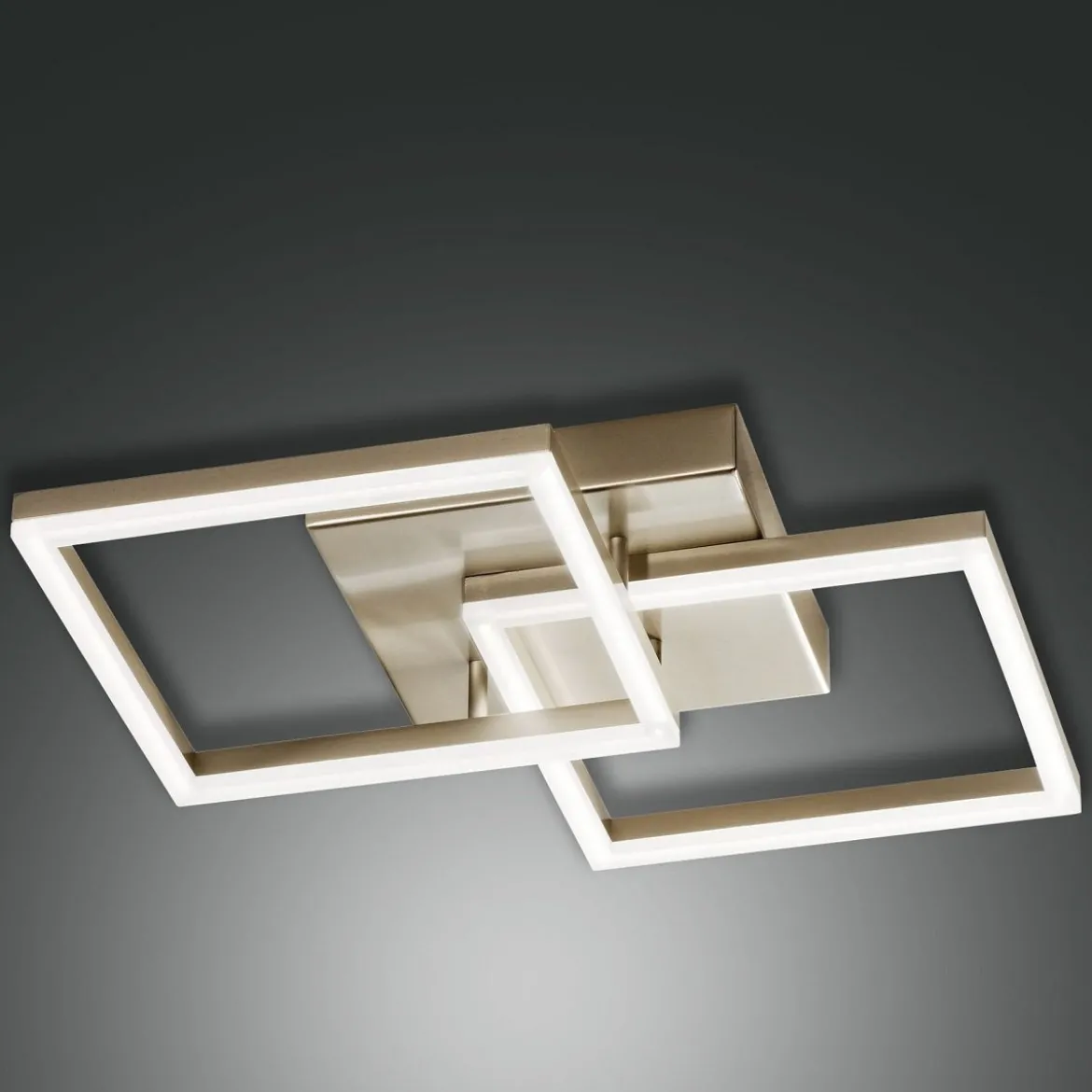 FABAS LUCE No. 3394-22-225 LED Deckenleuchte Bard 45x45 gold edelmatt dimmbar