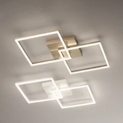 FABAS LUCE No. 3394-65-225 LED Deckenleuchte Bard 65x65 gold edelmatt dimmbar