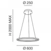 FABAS LUCE No. 3508-40-102 LED Pendelleuchte Giotto weiß 60 cm dimmbar