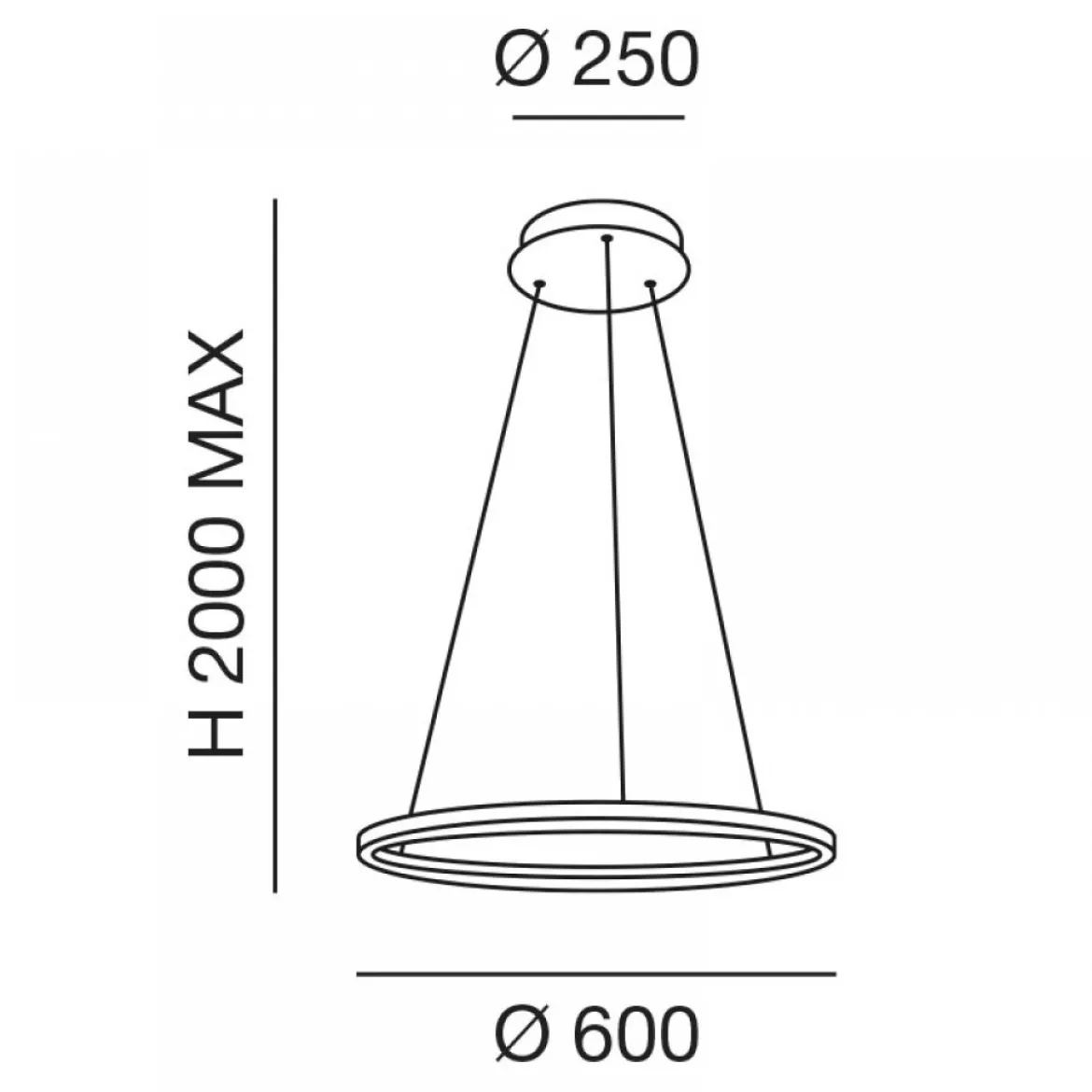 FABAS LUCE No. 3508-40-102 LED Pendelleuchte Giotto weiß 60 cm dimmbar