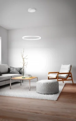 FABAS LUCE No. 3508-40-102 LED Pendelleuchte Giotto weiß 60 cm dimmbar