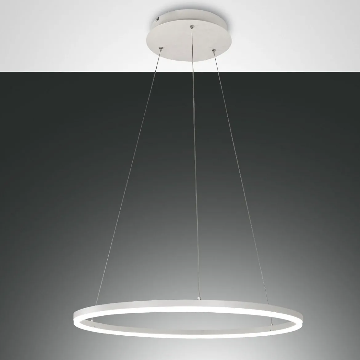 FABAS LUCE No. 3508-40-102 LED Pendelleuchte Giotto weiß 60 cm dimmbar