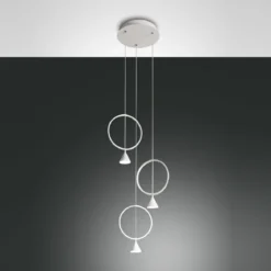 FABAS LUCE No. 3388-47-102 LED Pendelleuchte Sirio weiß 3-flammig dimmbar