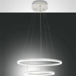 FABAS LUCE No. 3508-45-102 LED Pendelleuchte Giotto 2-flammig weiß 60 cm dimmbar