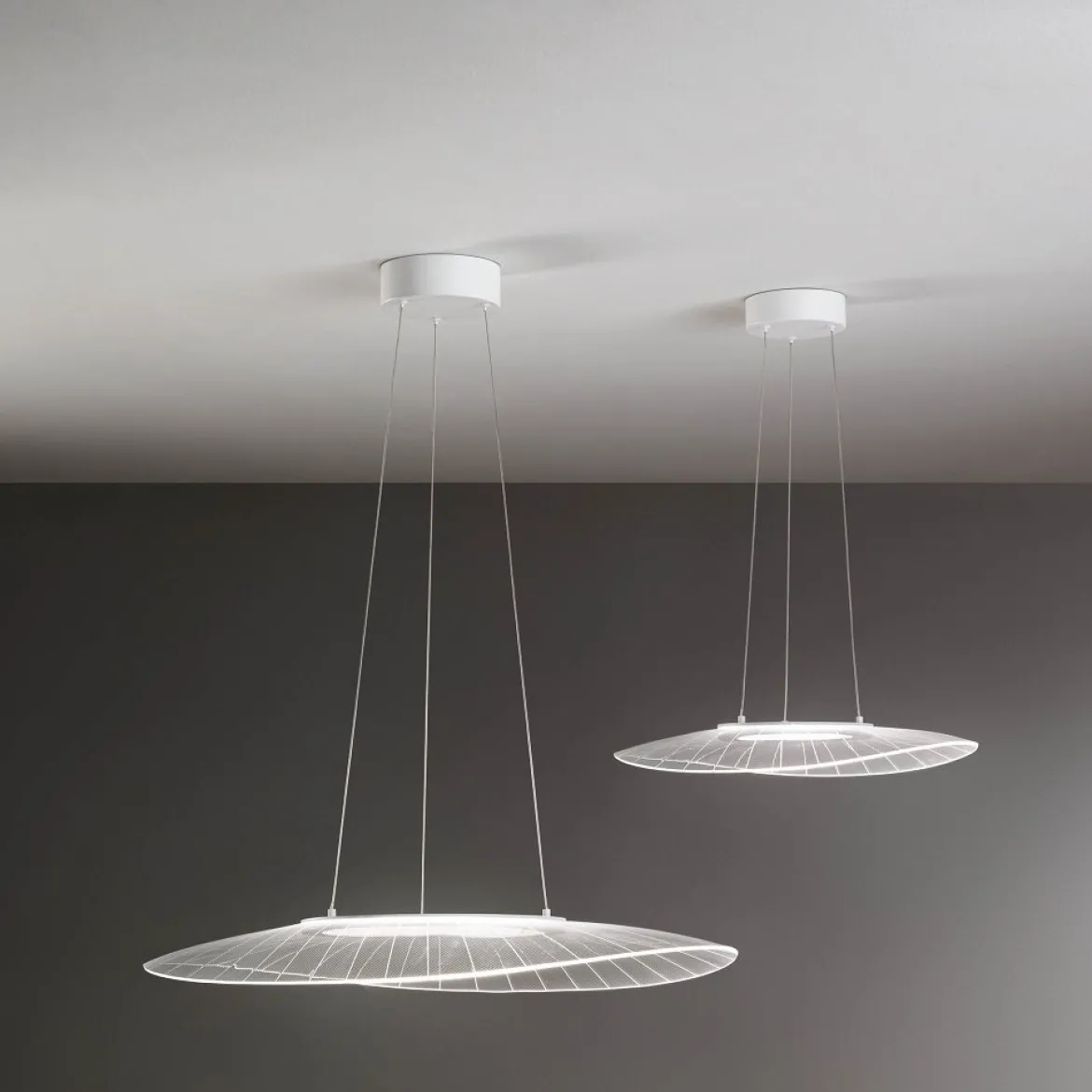 FABAS LUCE No. 3625-40-102 LED-Pendelleuchte Vela 59x43cm Weiss