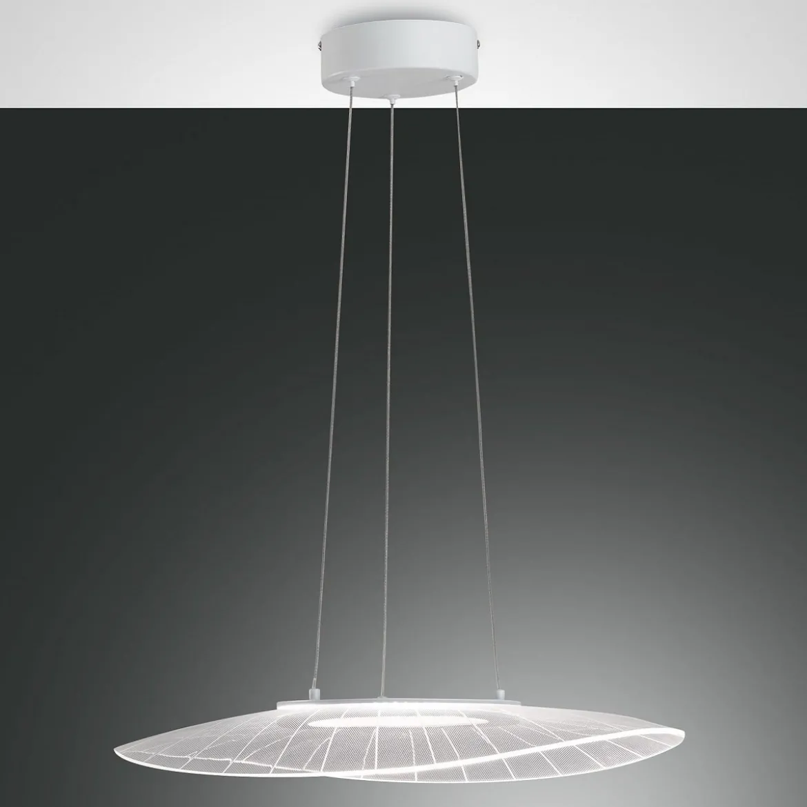 FABAS LUCE No. 3625-40-102 LED-Pendelleuchte Vela 59x43cm Weiss