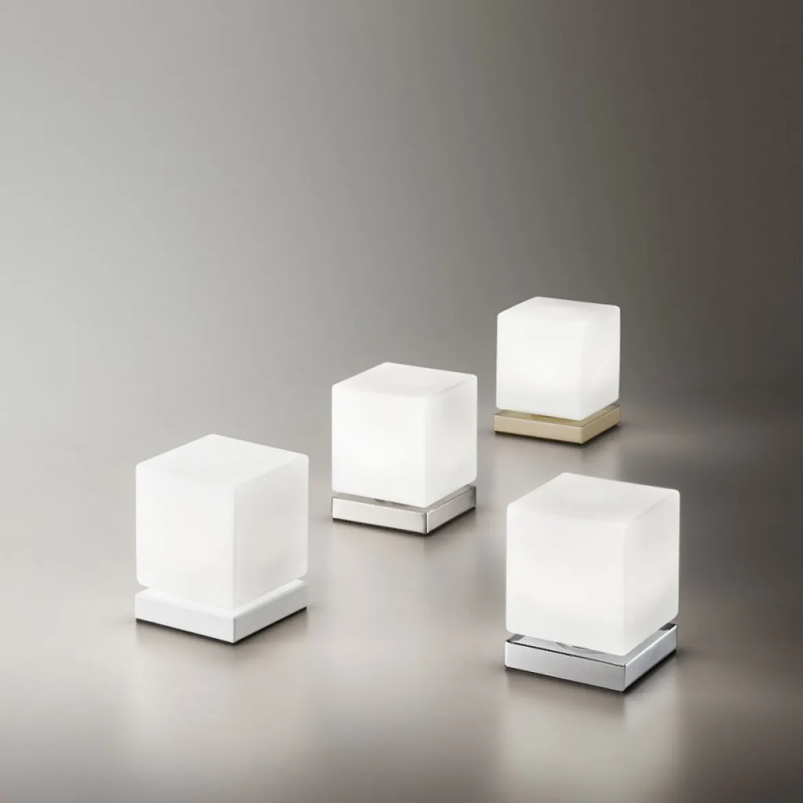 FABAS LUCE No. 3407-30-225 LED Tischleuchte Brenta weiß gold matt 14 cm Touchdimmer