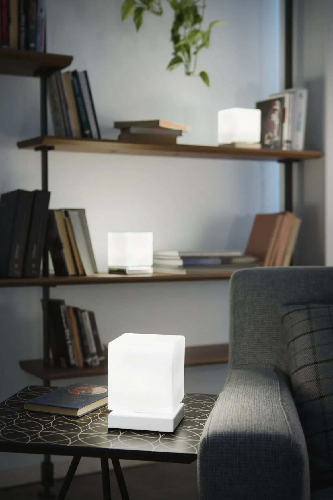 FABAS LUCE No. 3407-30-102 LED Tischleuchte Brenta weiß 14 cm Touchdimmer