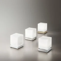 FABAS LUCE No. 3407-30-178 LED Tischleuchte Brenta weiß nickel 14 cm Touchdimmer
