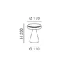 FABAS LUCE No. 3386-34-178 LED Tischleuchte Neutra nickel satiniert mit Touchdimmer 20 cm