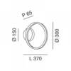 FABAS LUCE No. 3508-21-101 LED Wandleuchte Giotto schwarz 30 cm dimmbar