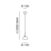FABAS LUCE No. 3547-40-126 Pendelleuchte Arabella Grau Transparent 14 cm