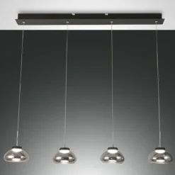 FABAS LUCE No. 3547-48-126 Pendelleuchte Arabella 4-flammig Grau Transparent