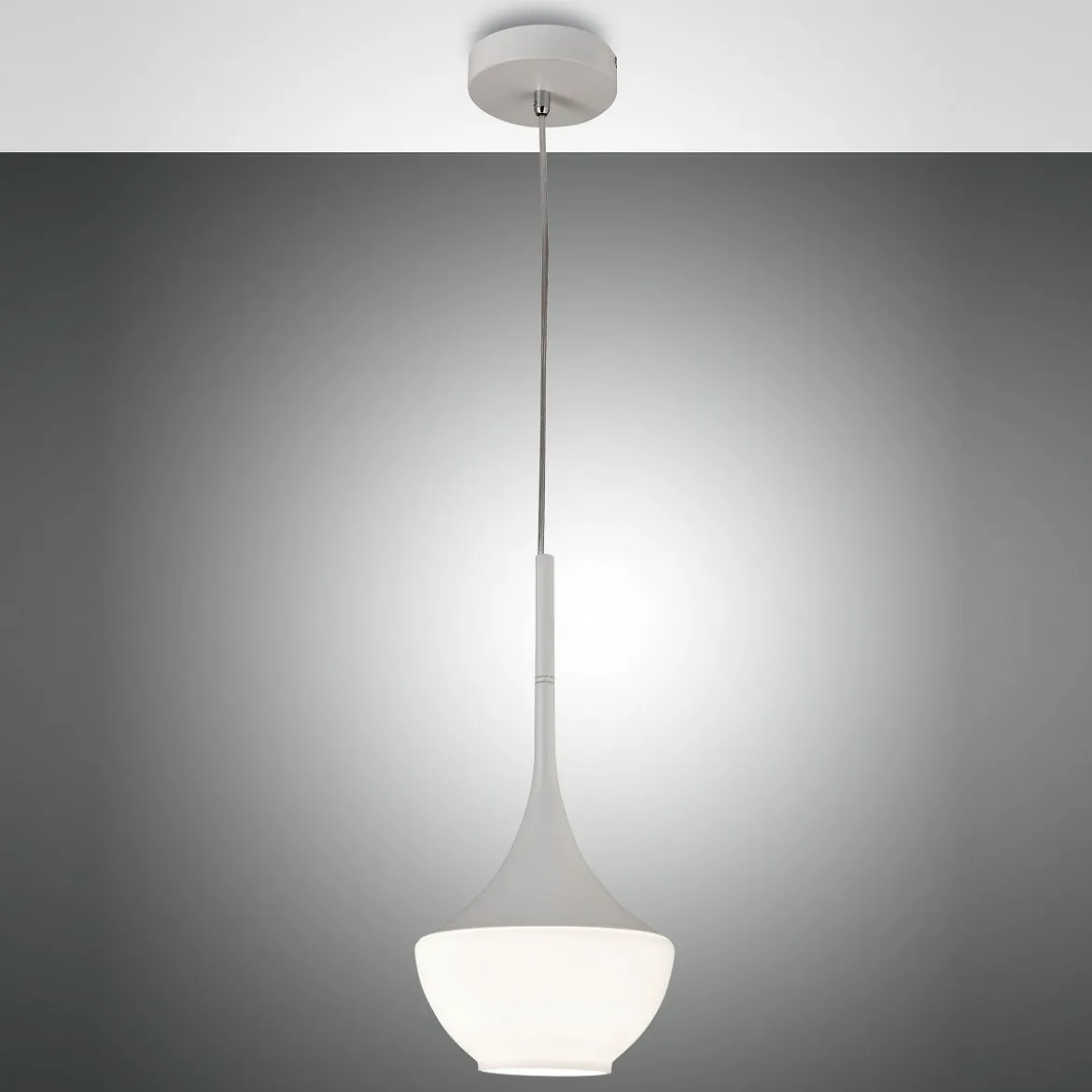 FABAS LUCE No. 3623-41-102 Pendelleuchte Apollo 1-flammig Weiss E27