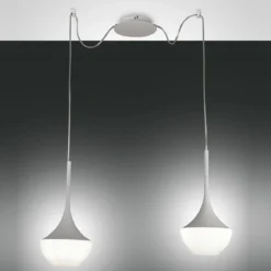 FABAS LUCE No. 3623-42-102 Pendelleuchte Apollo Weiss 2-flammig E27