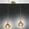 FABAS LUCE No. 3623-42-119 Pendelleuchte Apollo Messing satiniert 2-flammig E27