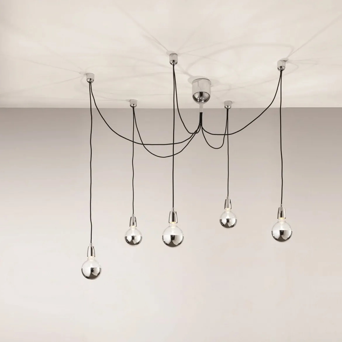 FABAS LUCE No. 3473-48-138 Pendelleuchte Blog E27 5-flammig chrom, schwarz