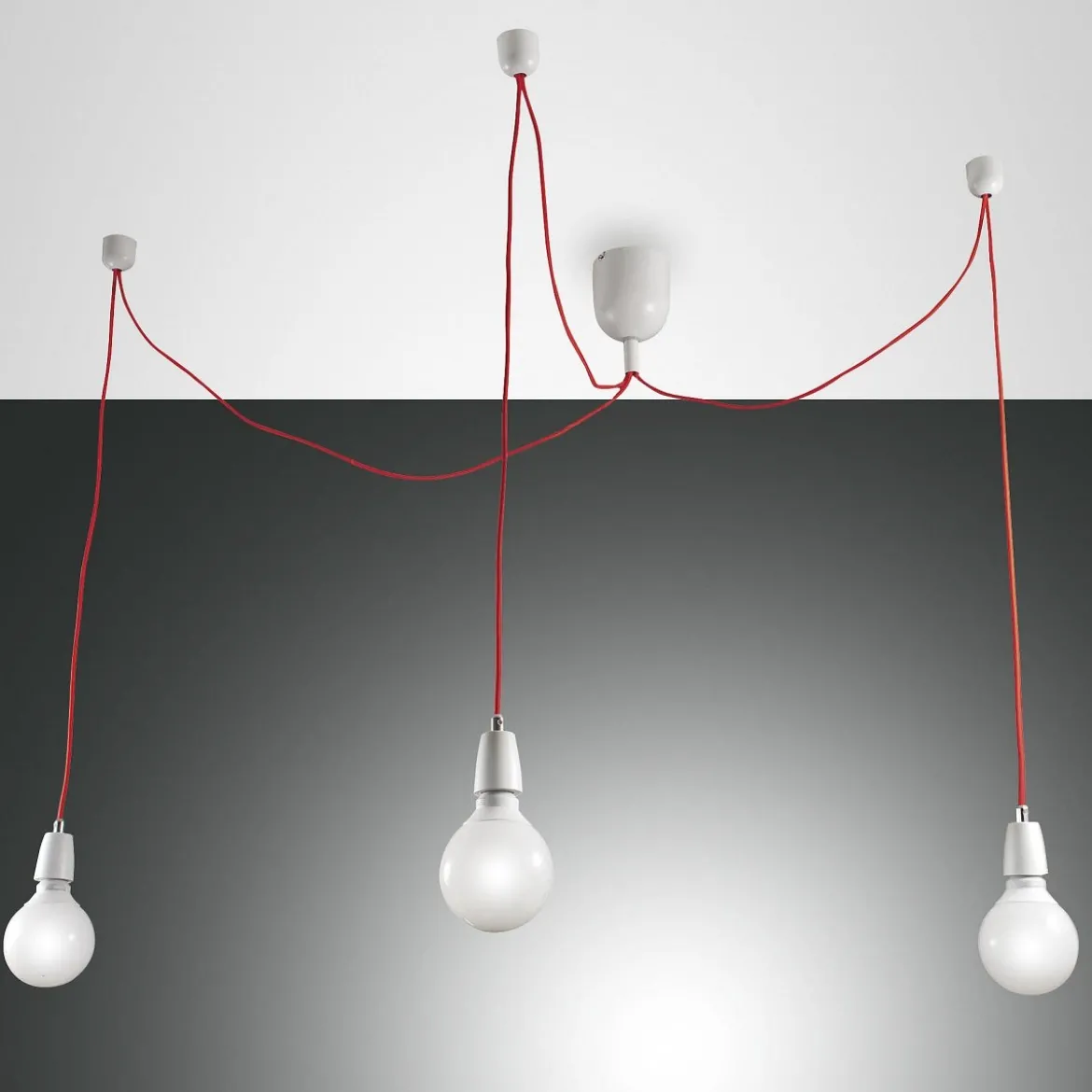 FABAS LUCE No. 3473-47-102 Pendelleuchte Blog E27 3-flammig weiß rot