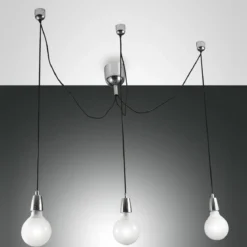 FABAS LUCE No. 3473-47-138 Pendelleuchte Blog E27 3-flammig chrom, schwarz
